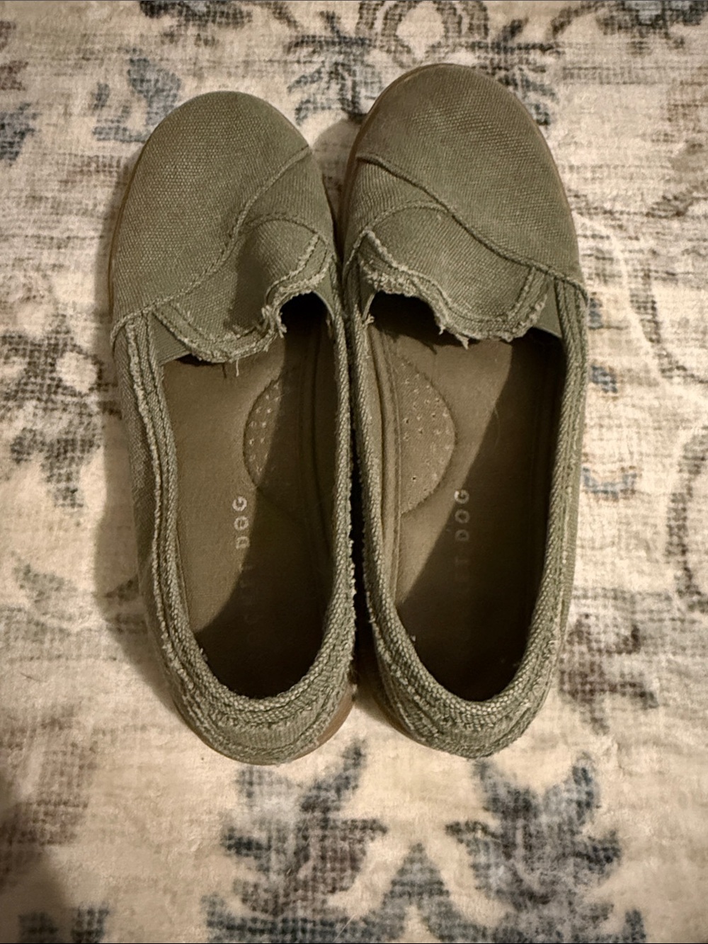 Rocket Dog Olive Slip-On Canvas Flats for women